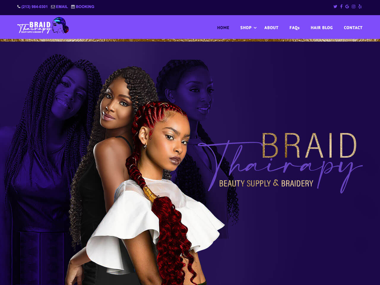 Hair Braiding Salon Website Design by Envisager Studio