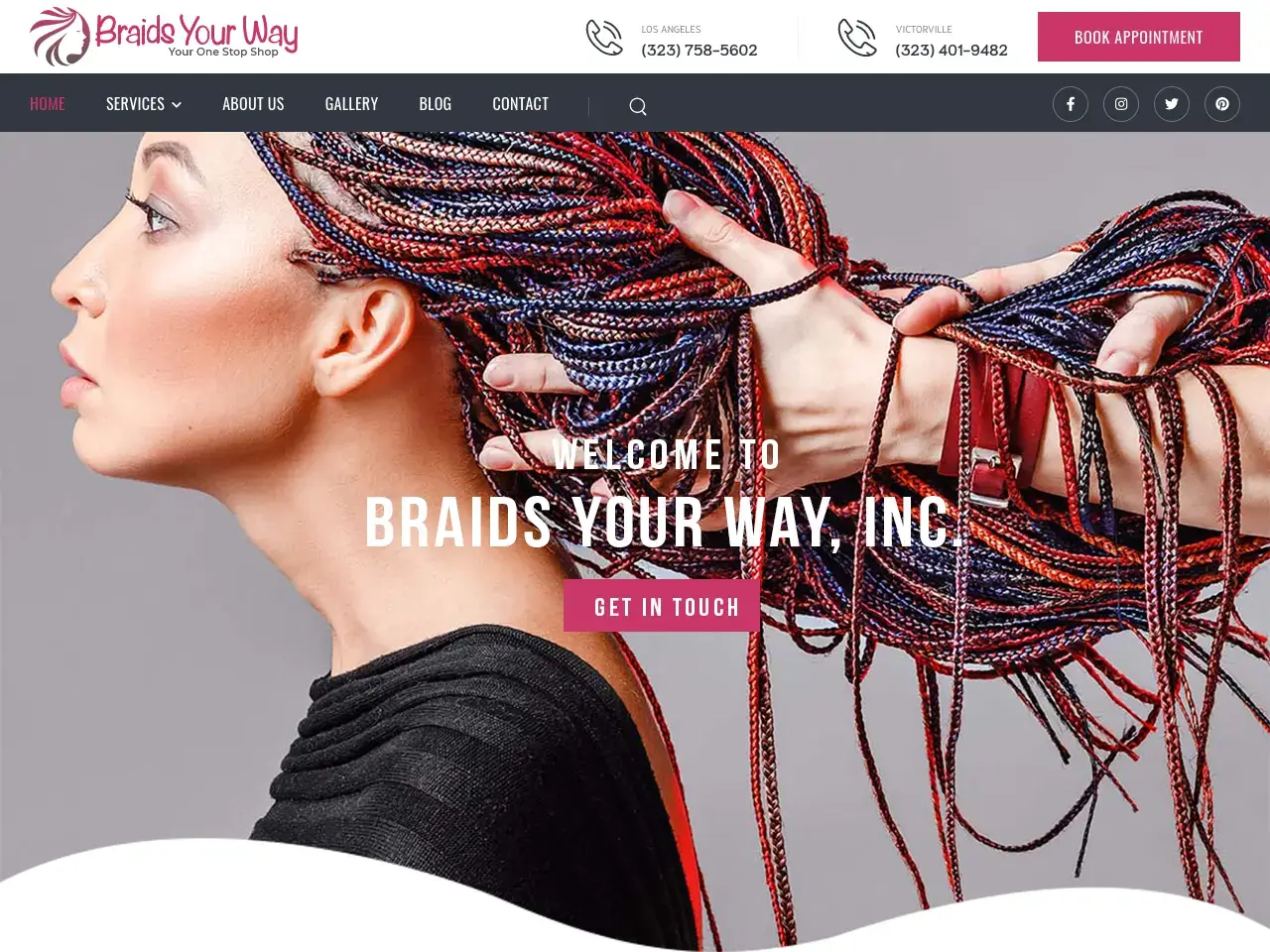 Braids Hair Salon Website designed by Envisager Studio